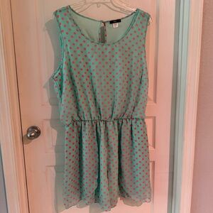 Polka Dot Sleeveless Romper